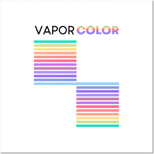 Vapor Color Stripes Posters and Art